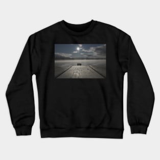 midnight moonlit lake Crewneck Sweatshirt